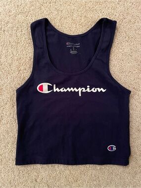 Champion Navy Blue Logo Athletic Tank Medium. Great Quality Material.